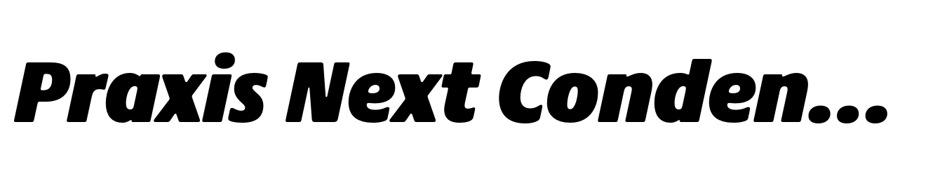 Praxis Next Condensed Ultra Italic